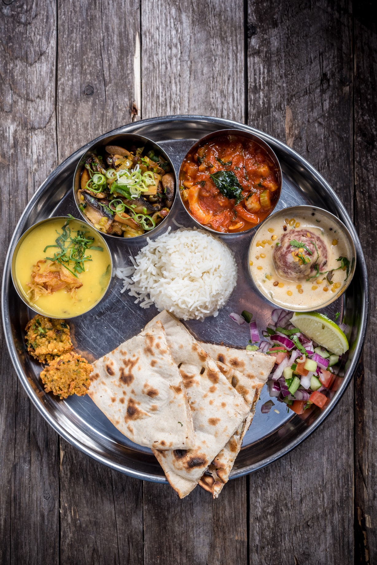 THALI AT CHEF CYRUS TODIWALA CAFE SPICE NAMASTE