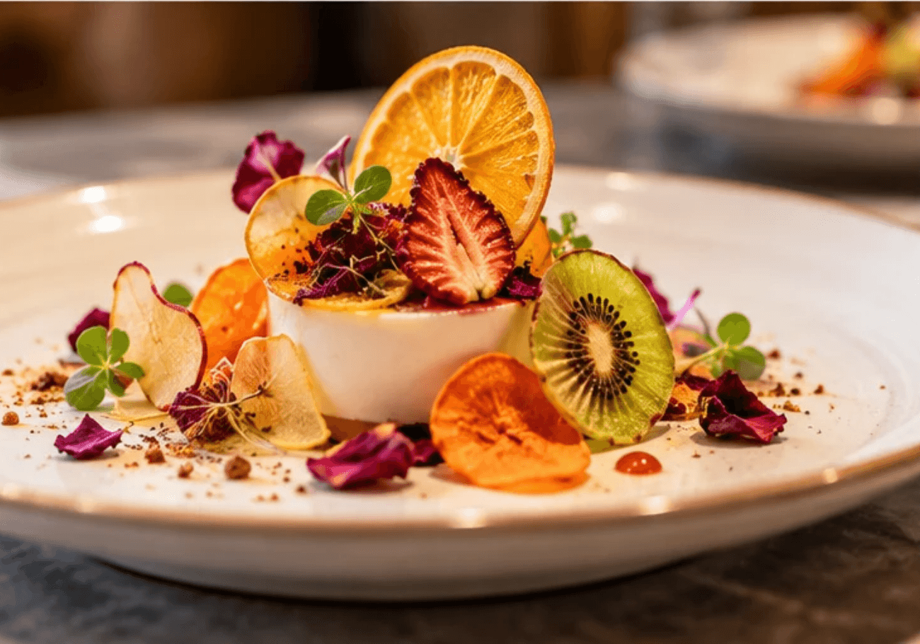 DISH FROM DEHYDATOR.A food dehydrator is a device that removes moisture from food to help preserve it. It uses a heat source and airflow to reduce the water content of various foods