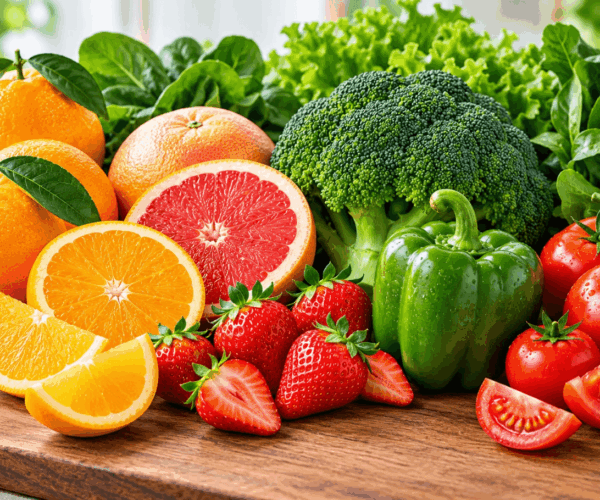 High Vitamin C -Free Guide to Planning Healthy Food Menus and Recipes