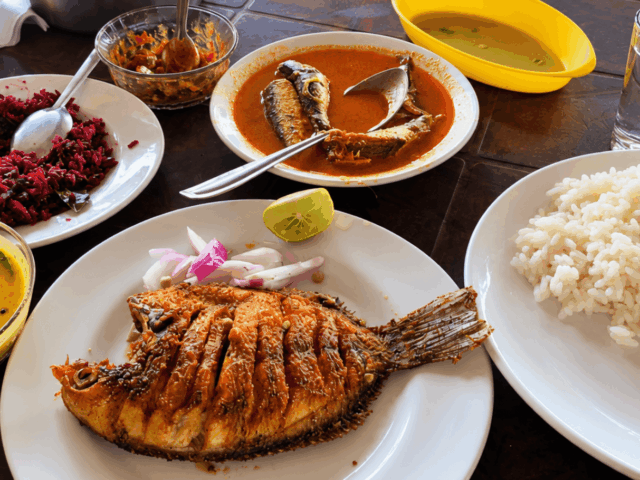 KERALA SEAFOOD KERALA SEAFOOD .For lunch and dinner, boiled rice is traditionally the main dish, accompanied by one or more curries and side dishes.