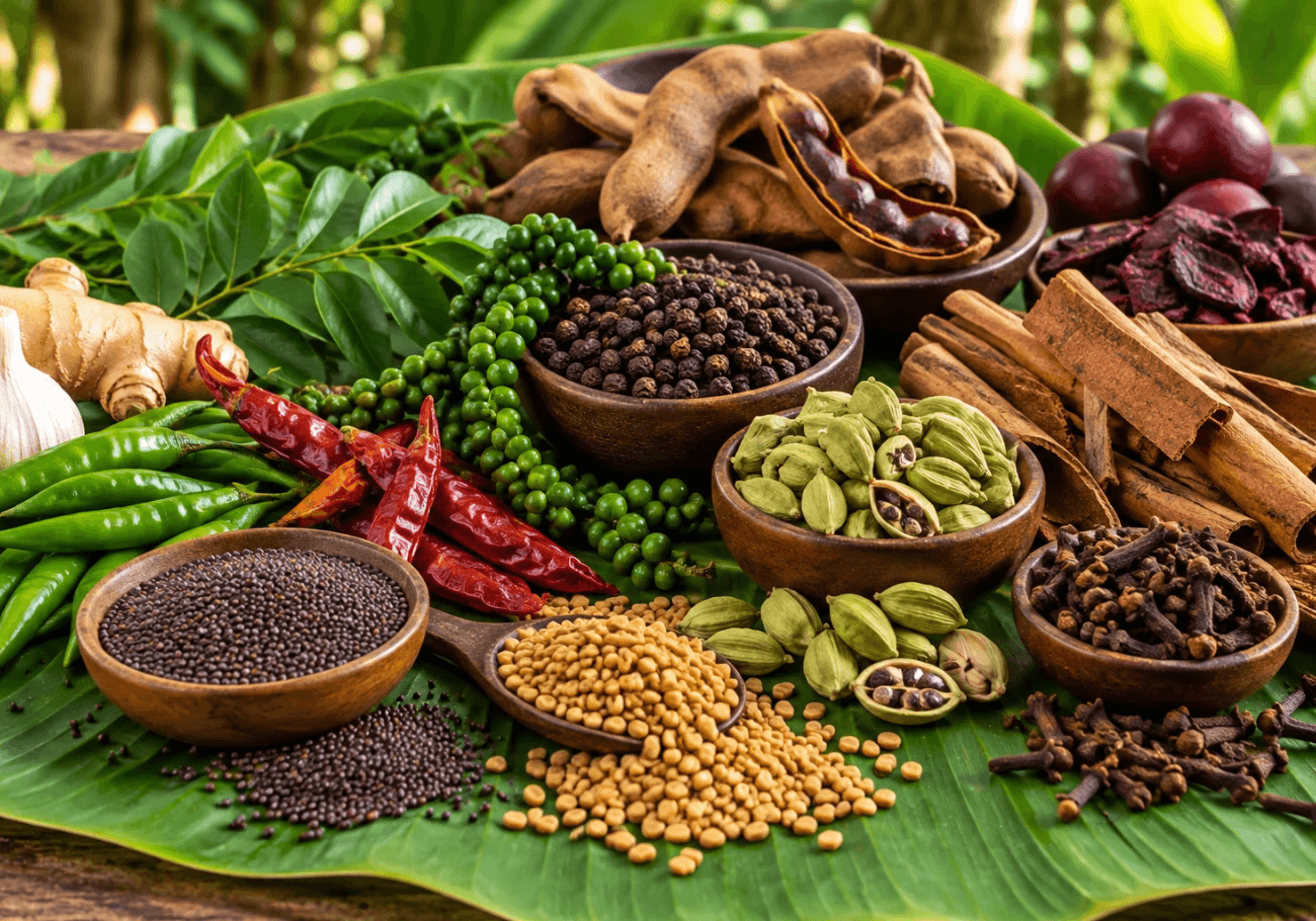 kerala spices-Kerala Cuisine Cooking Ingredients Introduction