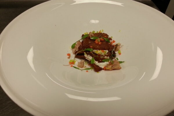 Diced Pheasant, Chestnut Croutons, Goat Curd & Vegetables DICED-PHEASANTCHESTNUT-CROUTONSGOAT-CURDVEGETABLES