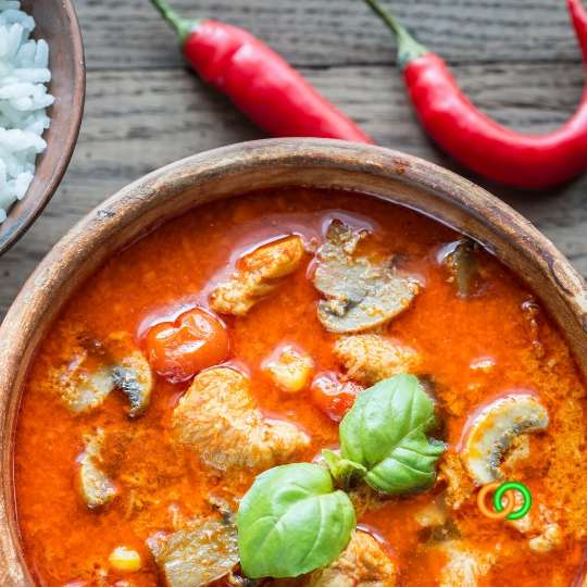 Pork red thai curry