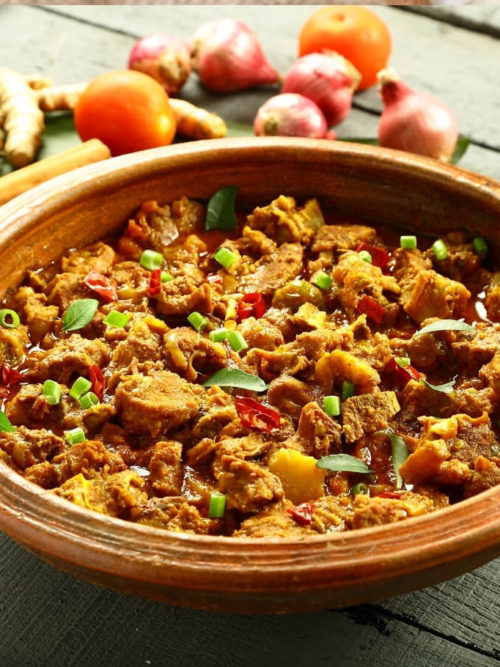 Kerala Kappa Beef curry 
