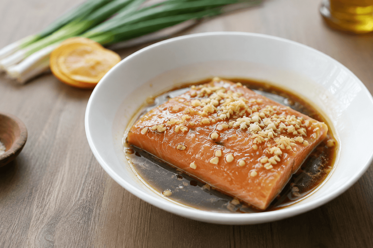 marinate the salmon