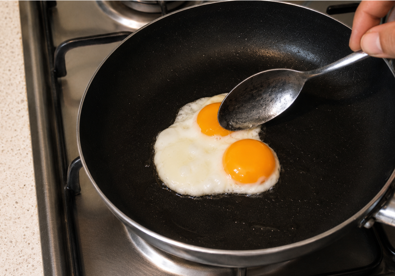 Fried egg yolks prepared for vegetable tikki recipe