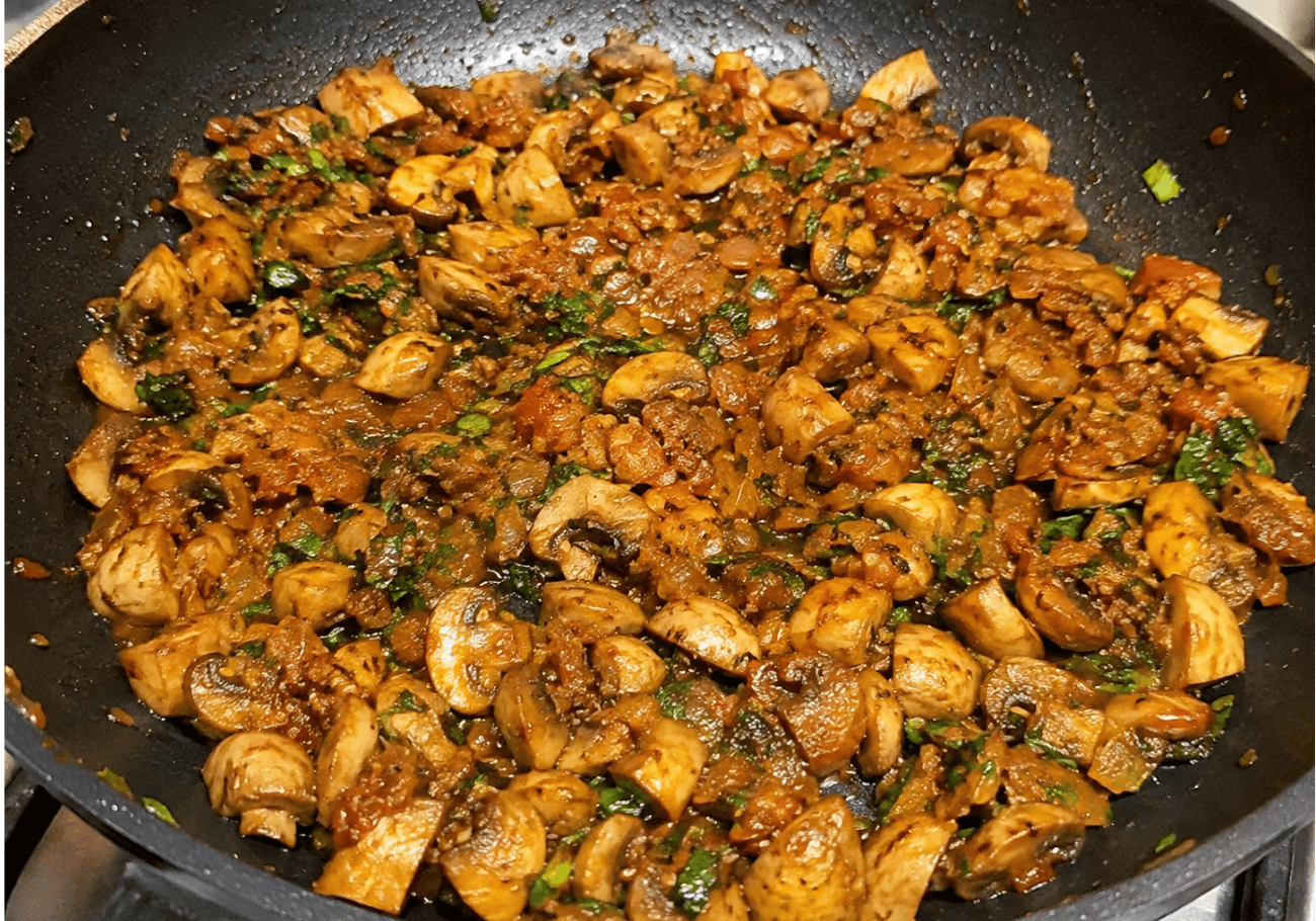mushroom masala for beetroot hoppers